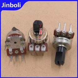 5PCS 121 Type Single Vertical Potentiometer 3Pins B10K B103 B20K B50K B503 B100K B104 A10K A103 A20K A203 Half Shaft Length 10MM