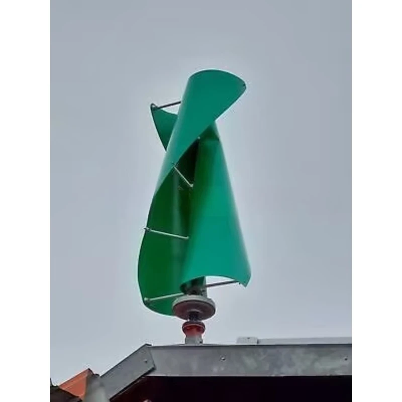 Vertical Axis Spiral Wind Turbine Generator Maglev Windmill CE Certified Glass Fiber Blades Customizable Voltage Power System