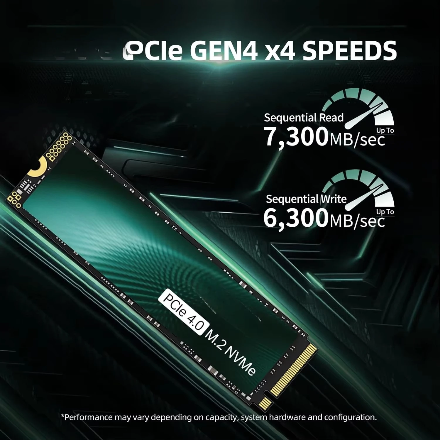 Popular.FN955 4TB SSD M.2 2280 PCIe Gen4 x4 NVMe 1.4 محرك الأقراص الصلبة الداخلي - سرعات تصل إلى 7300 ميجابايت/ثانية، قم بتكوين ذاكرة تخزين مؤقت SLC، Com #2