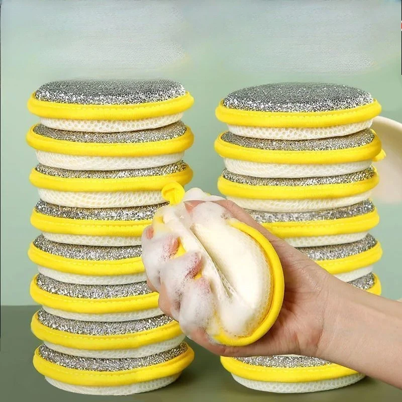 

New Dishwashing Sponge Non stick Oil Brushing Pot Dishwashing Cloth Sponge Wipe Cleaning Cloth Brushing Pot Cleaning Magic Wipe