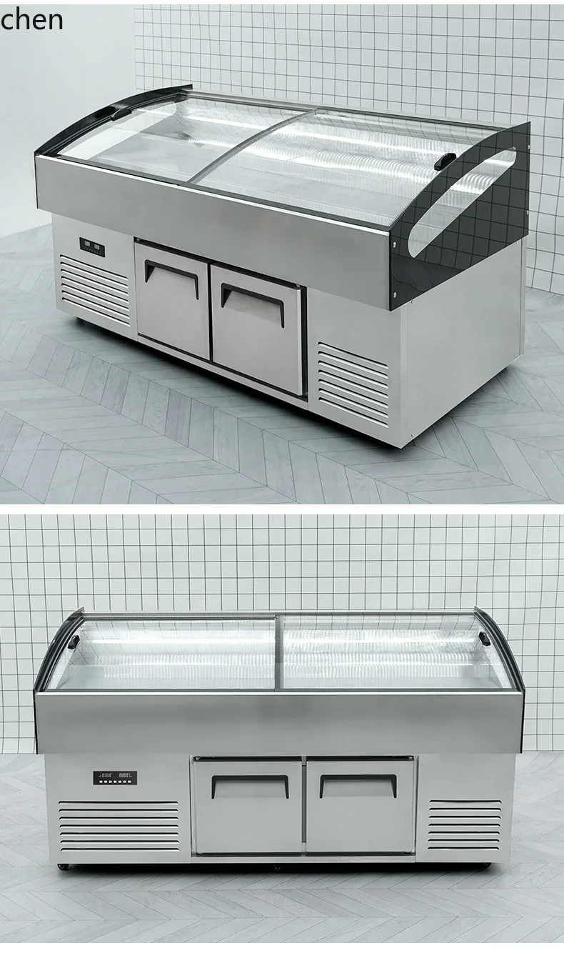 

cabinet refrigerated and frozen commercial fresh-keeping freezer restaurant dishes barbecue cold dishes a la carte cabinet