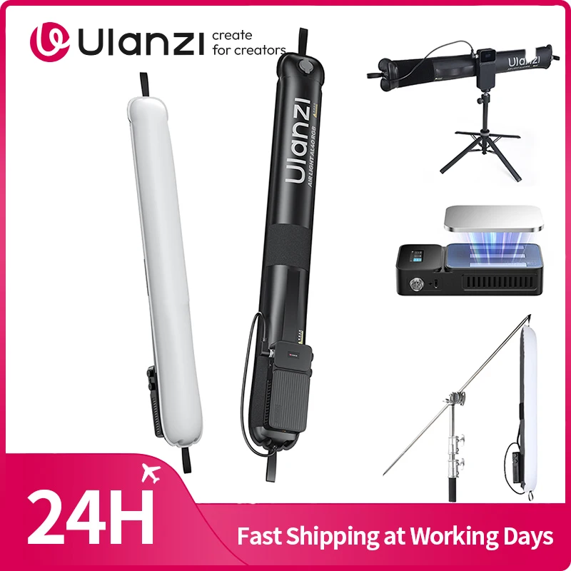 Ulanzi RGB 40W Handheld Tube Light Handheld Inflatable Video Light Bi-color RGB Fill Light Tube Light for Photography