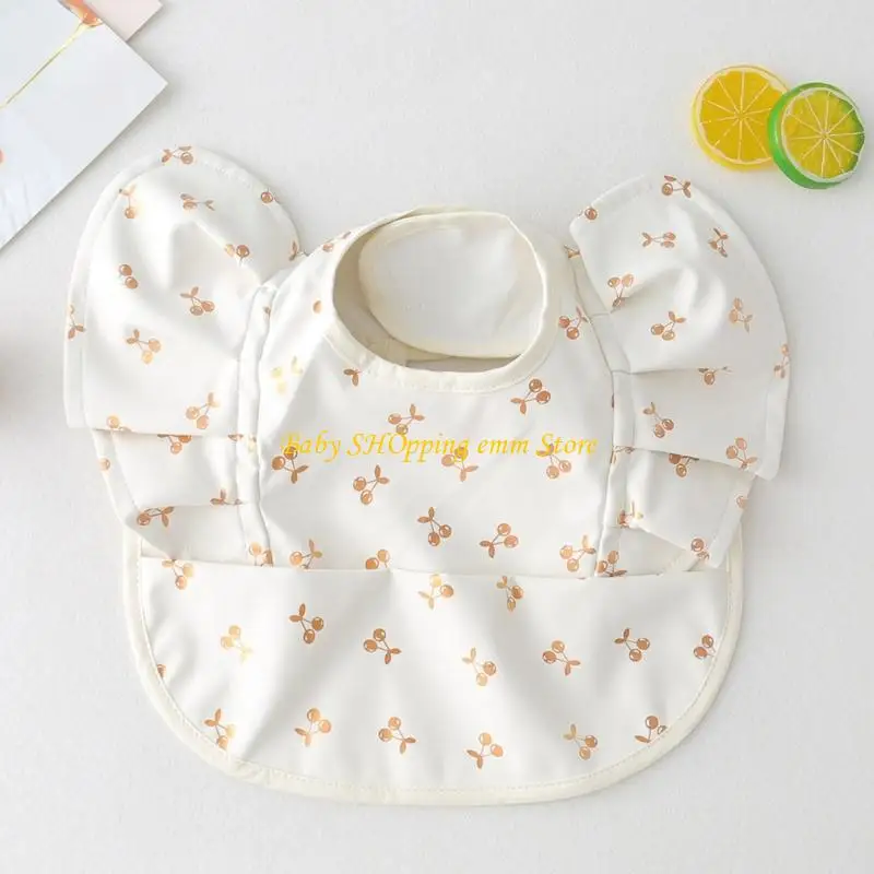 23GD Angel Angel Wing مصمم Baby Bib Pu Pu Water Pray Burp Dorp Depance سهلة التنظيف للطفل الصغير