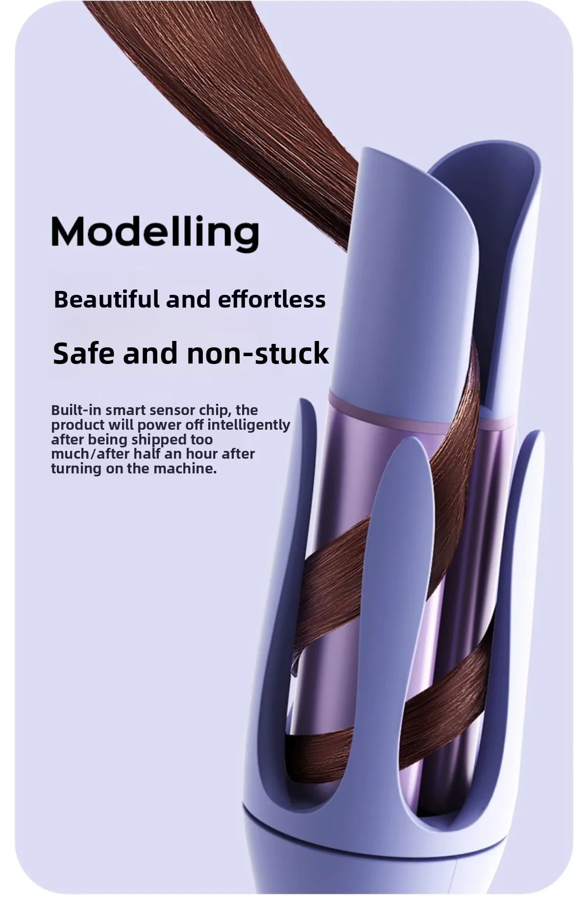 لفة كبيرة الحجم من الأيونات السالبة، شكل دائم 40 مم، قطعة أثرية لتجعيد الشعر بموجة كبيرة