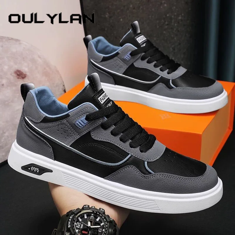 

Oulylan Trendy Mixed Color Board Shoes Men Versatile Comfortable Sports Footwear Casual Lace Up Breathable Canvas Shoes 39 To 44