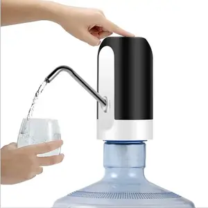 USB -Ladewasserflaschenpumpe, Trinkspender, ein Klickauto -Schalter -Getränkespender, weiß, schwarz, 1pc 6 Hauptverkäufe füllen automatische Flasche - №3