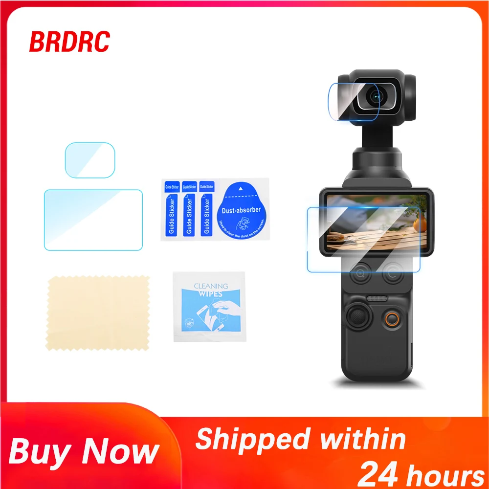 BRDRC Blendschutzfolie für DJI Osmo Pocket 3/4, HD Transparente AR-Folie Objektiv- & Bildschirmschutz, Für Pocket 3/4 Zubehör