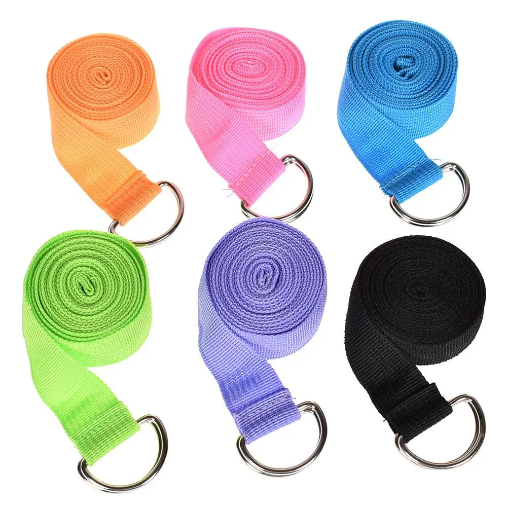 Multi-Colors Women Yoga Stretching Belt Gym Waist Leg Resistance Fitness Bands Yoga Belt Women Shaped Weight Loss Tools