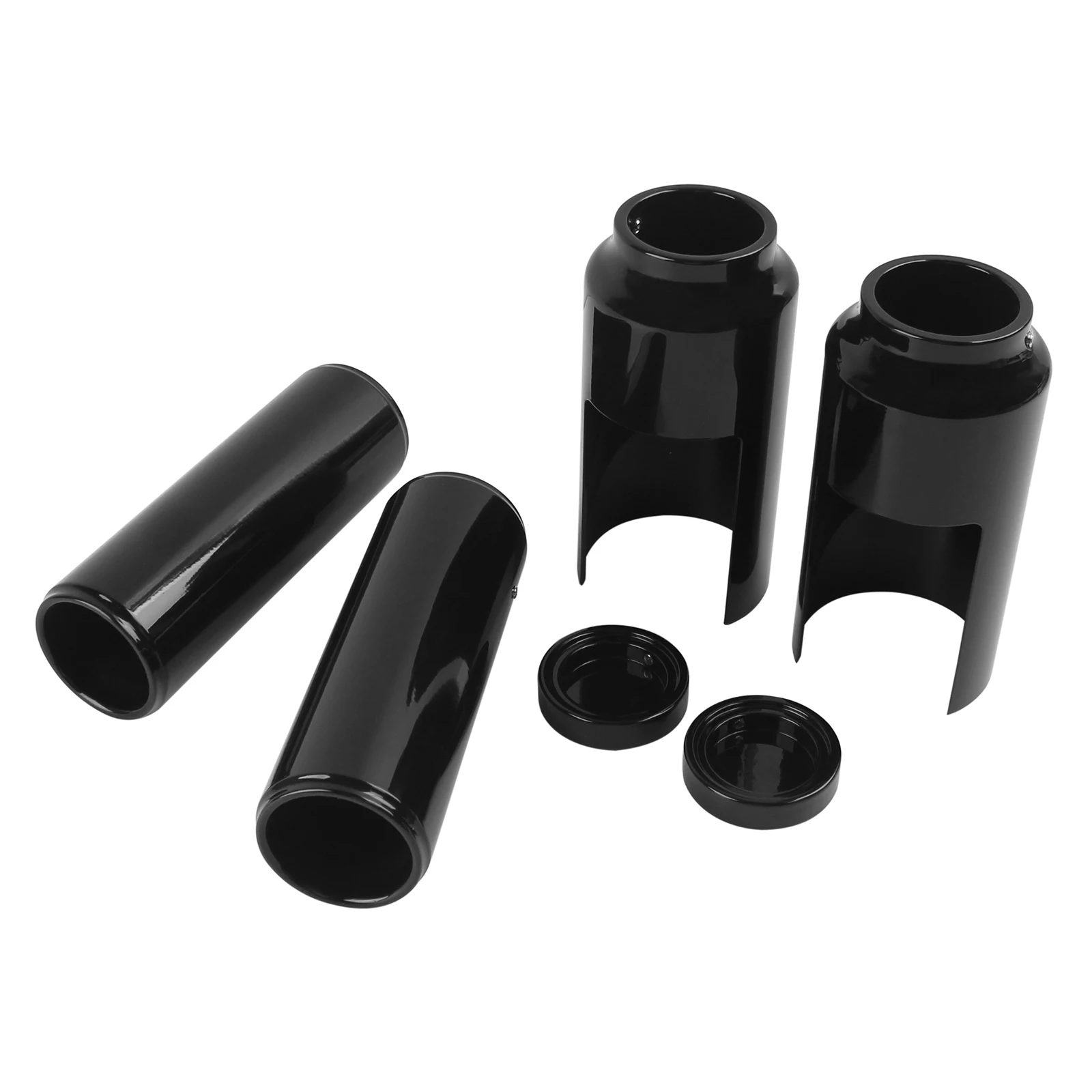 Aluminiowa czarna pełna osłona widelca Zestaw zaślepek rur widelca na lata 2013-2017 Harley Softail Breakout Hard Candy Custom FXSB