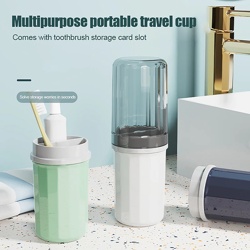 Creative Transparent Portable Mouthwash Cup Toothpaste Toothbrush Set Protect Holder Case Multifunction Travel Storage Box Gifts