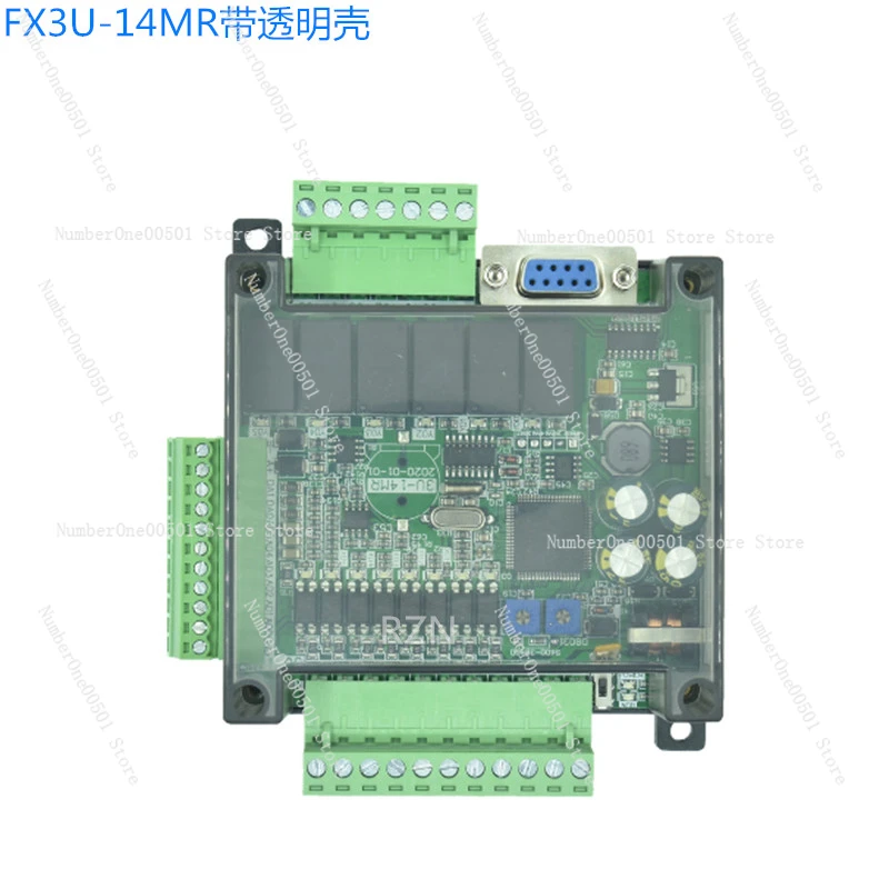 FX3U-14MR FX3U-14MT PLC papan kontrol industri 8 Input 6 Output 6AD 2DA dan RS485 RTC