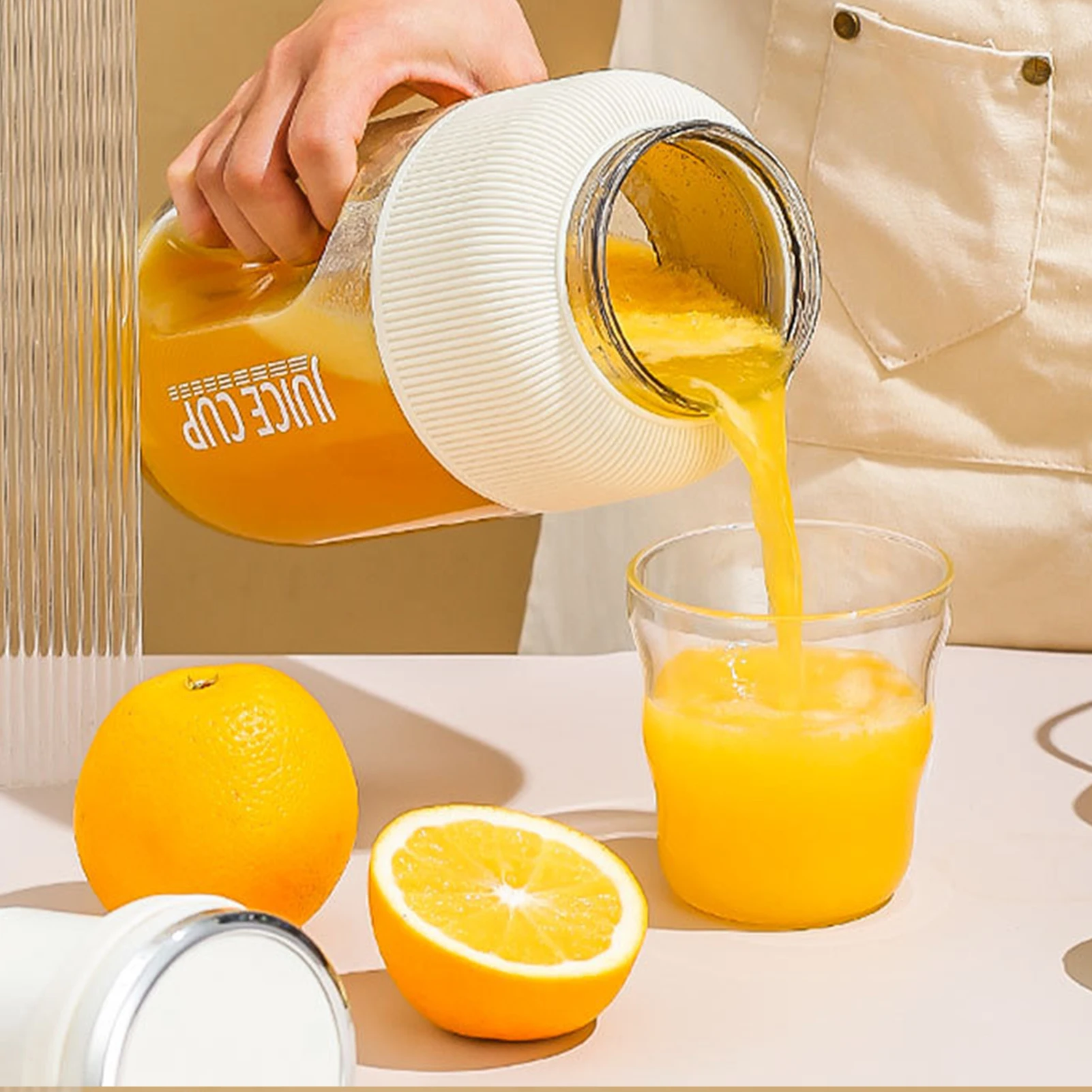 1.2L Juicer Outdoor Portable Blender Mixer Smoothie Orange Lemon Fruit Juice Extractor Electric Citrus Press Sport Water Bottle