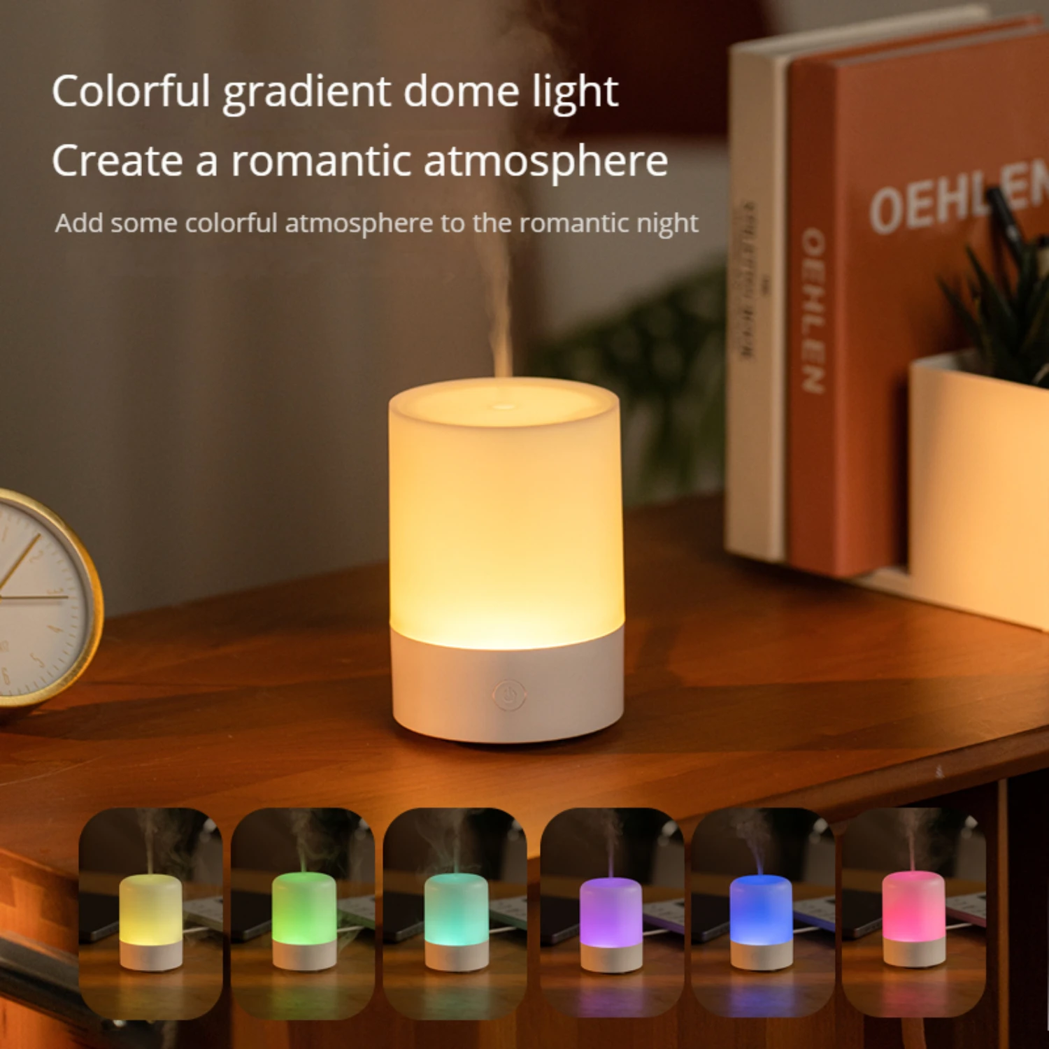 Neuer USB-Diffusor für ätherische Öle Aromatherapie-Luftbe feuchter mit LED-Nachtlicht ern-120ml Fassung vermögen-perfektes Geschenk für zu Hause oder aus