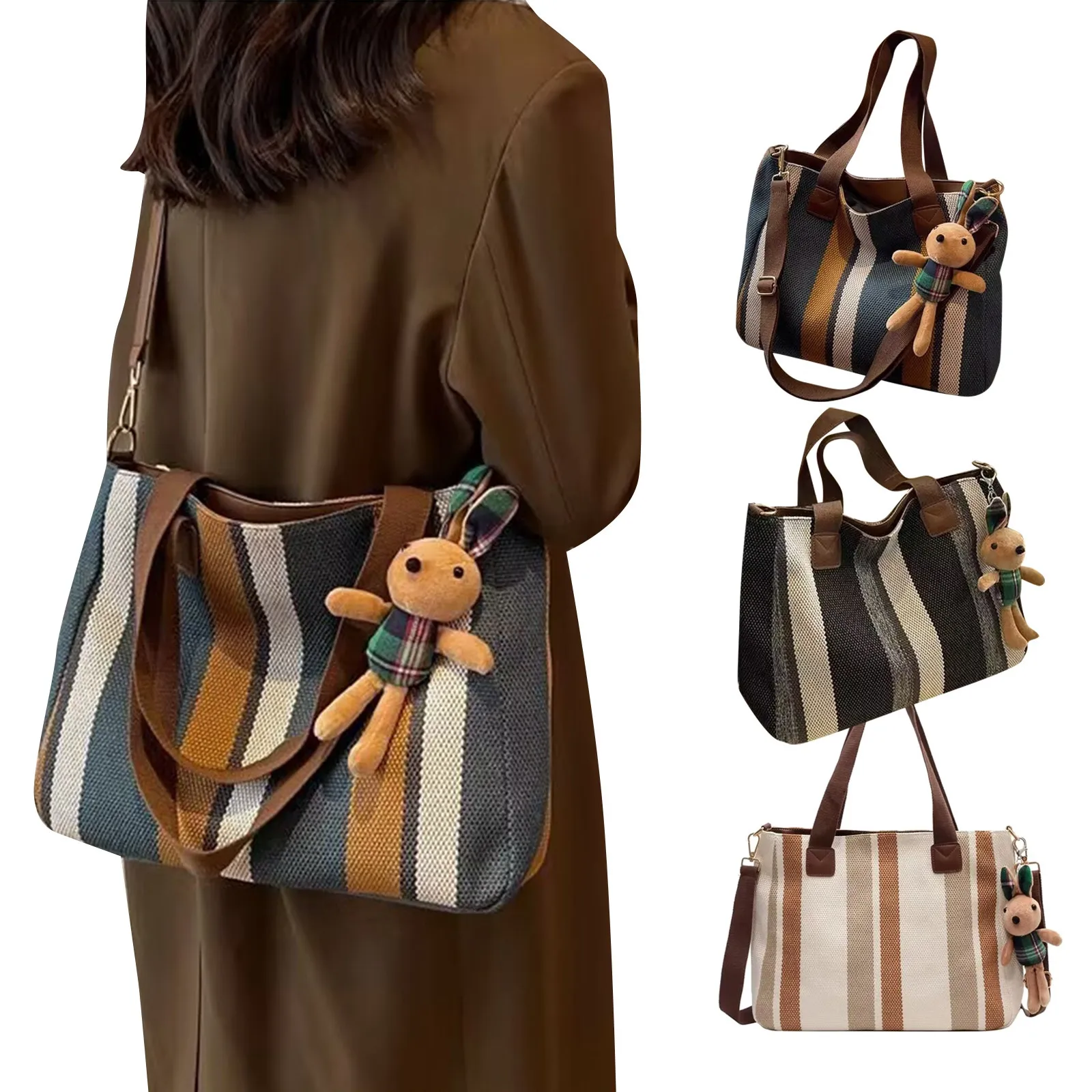 

Новая пляжная сумка-тоут, модная женская летняя большая вместительная полосатая сумка на плечо, сумка-тоут, сумки на плечо для покупок