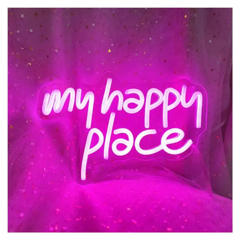 my-happy-place-neon-sign-5v-usb-powered-pink-night-light-with-glow-word-wall-decor-for-room-birthday-party-wall-decoration