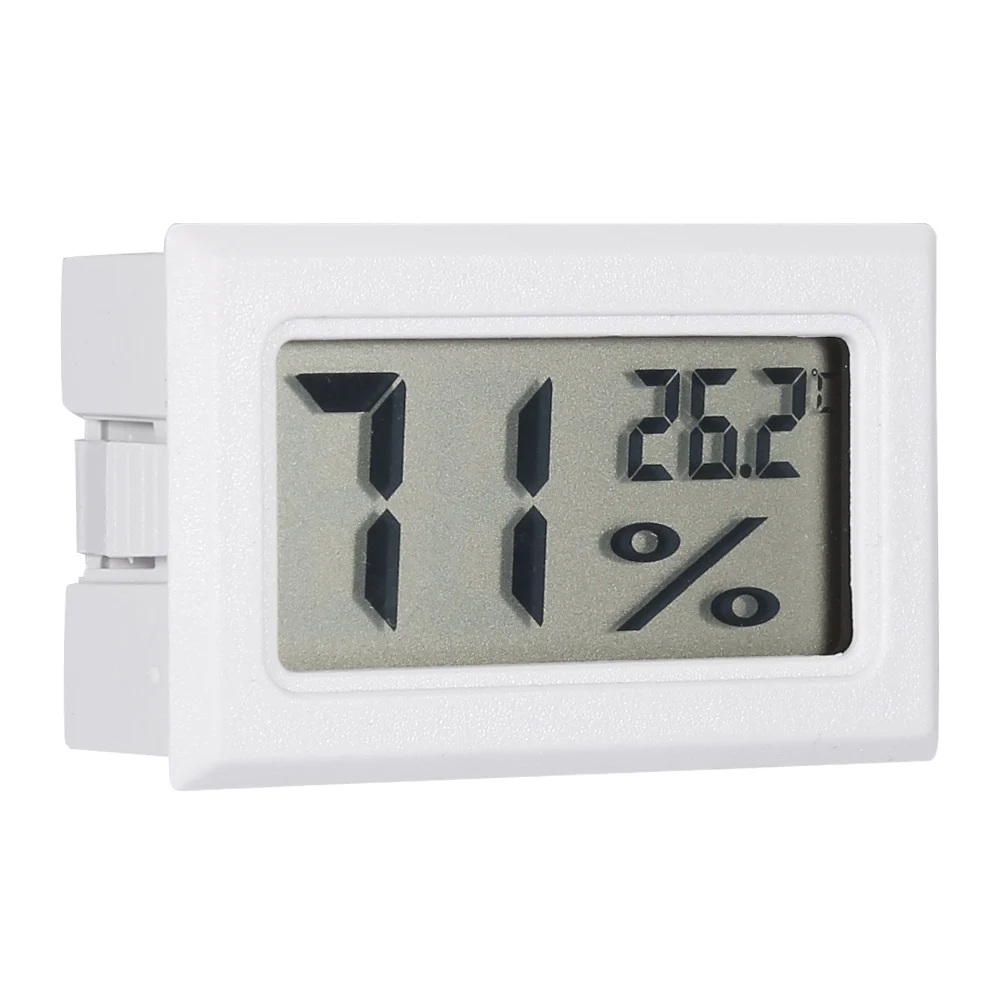 

Digital LCD Hygrometer Indoor Thermometer Humidity Monitor with 1.5V Operating Voltage, 2*AG13 Button Battery Included, 10%~99%