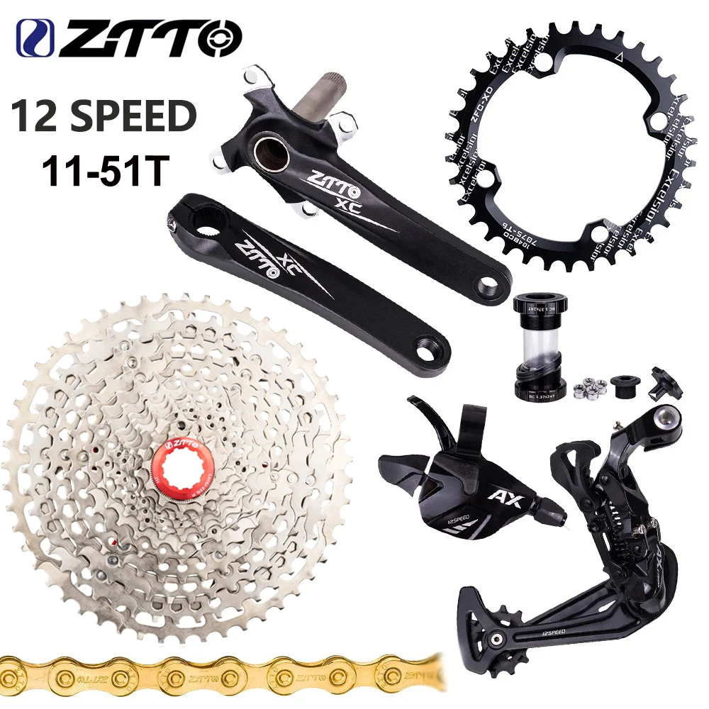 ZTTO MTB 1x12 スピードグループセット 12s シフターセット 32 34 36T