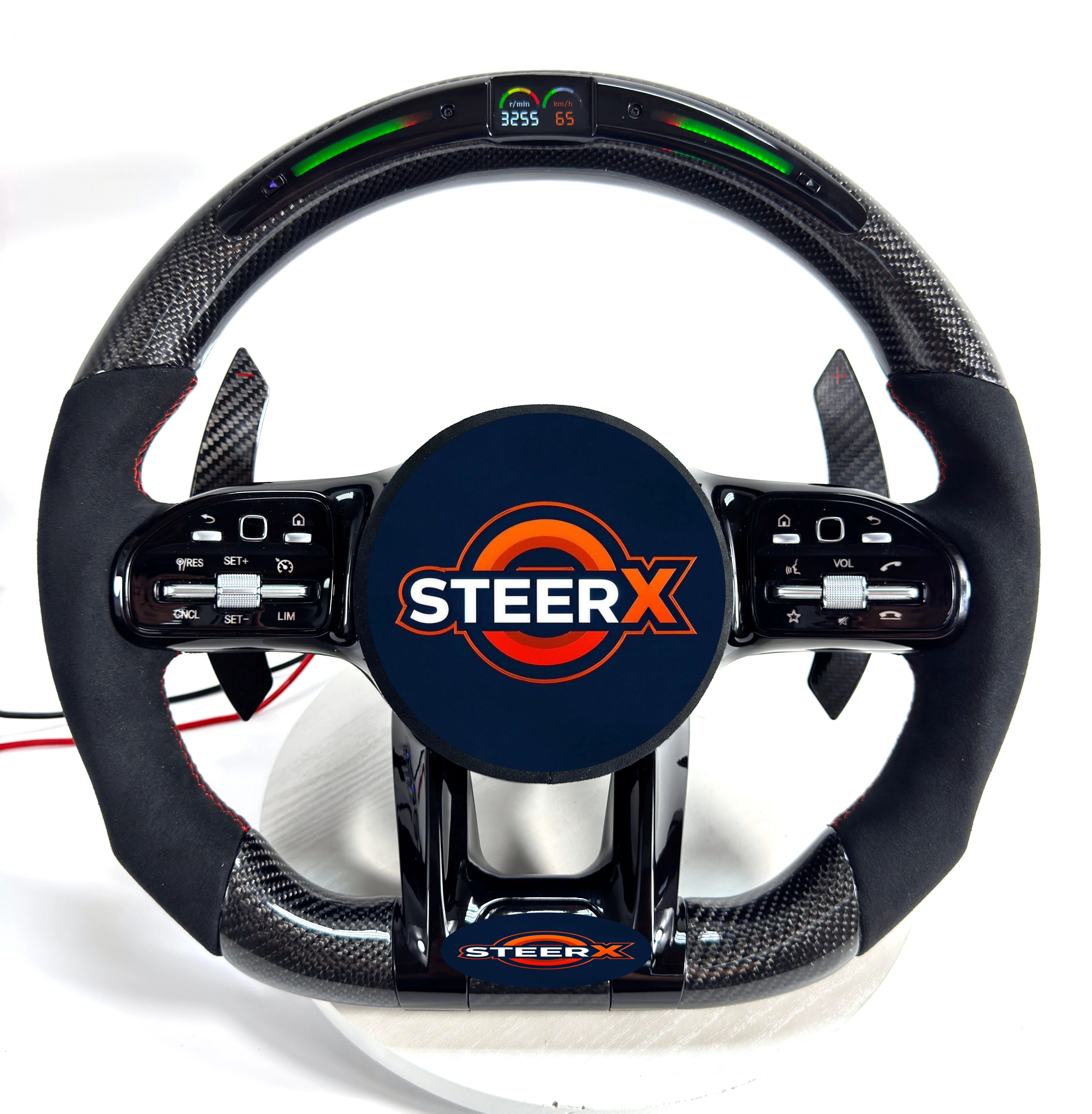 Custom AMG Steering Wheel for Mercedes Benz W205 W213 W222 LED RPM Carbon Fiber Interior Style Upgrade