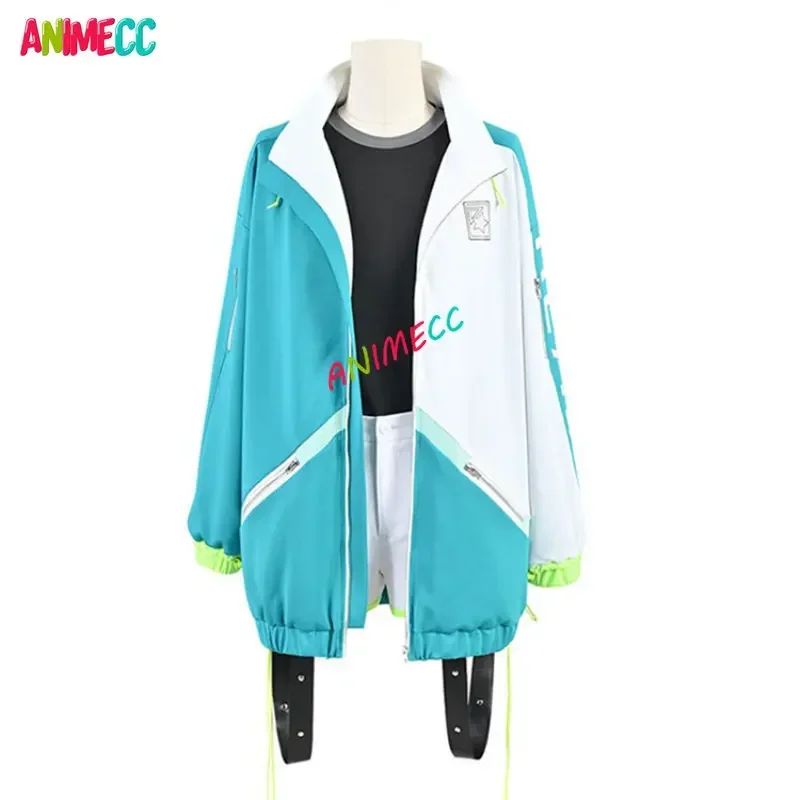 ANIMECC-XS-3XL Shiraishi An Cosplay Project Sekai, peluca colorida para escenario, fiesta de Halloween, trajes de Carnaval para mujer