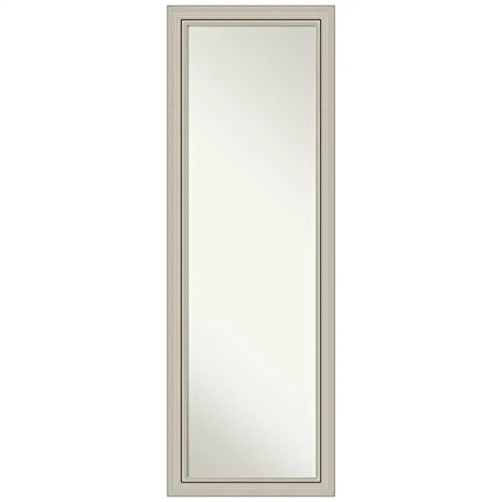 Door Wall Mirror Full Length Romano Silver Narrow Full Body Mirror Solid Wood Frame Hassle-Free Hanging Protective Backing USA