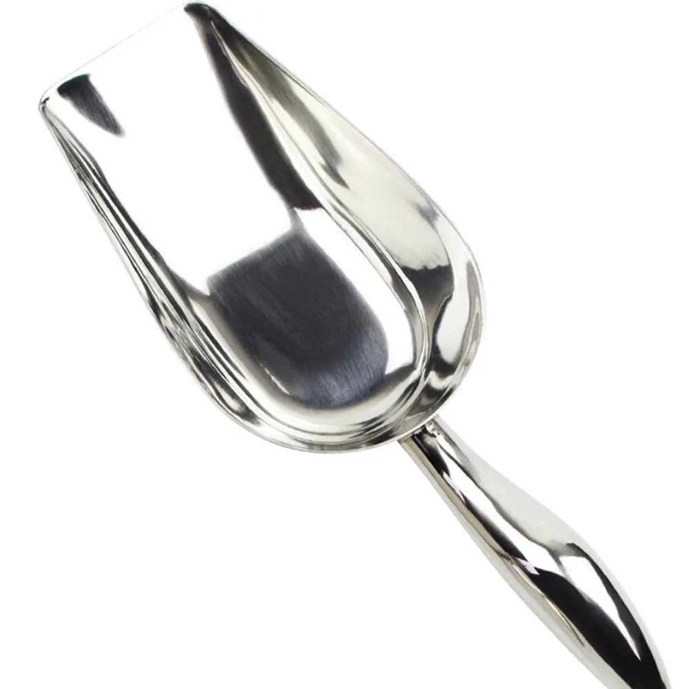 

Stainless Steel Ice Scoop Heavy Duty Food Candy Sand Spade Scooper Kitchen Bar Party Wedding Rust Proof Metal Scoop Tool