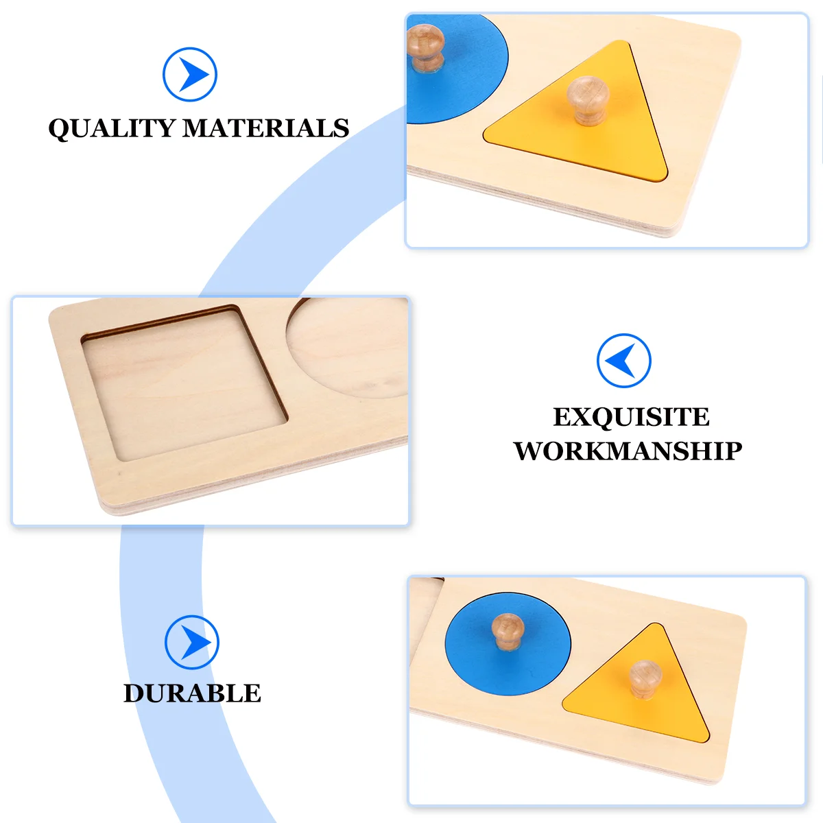 Geometrisch paneel Stapelvorm Sorteerspeelgoed Montessori-puzzels Houten geometrie voor kinderen Verschillende kinderen