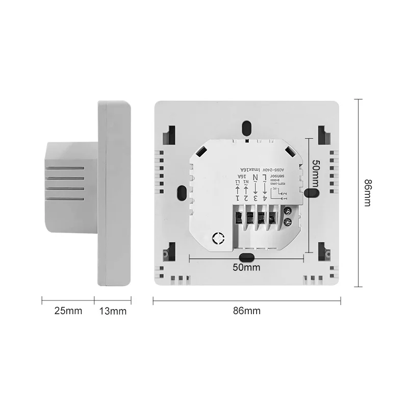 16A Tuya Wifi Smart Thermostat  Temperature Controller Electric Warm Floor Heating Room Thermostat Works with Google Home Alexa