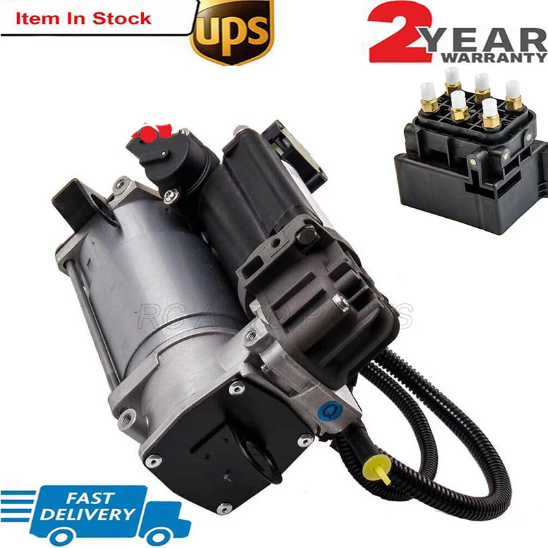 2PCS Air Suspension Compressor pump + Valve Block Distribution valve For Audi A6 4B C5 4FH C6 Allroad 4Z 4Z7616007A 4154031060