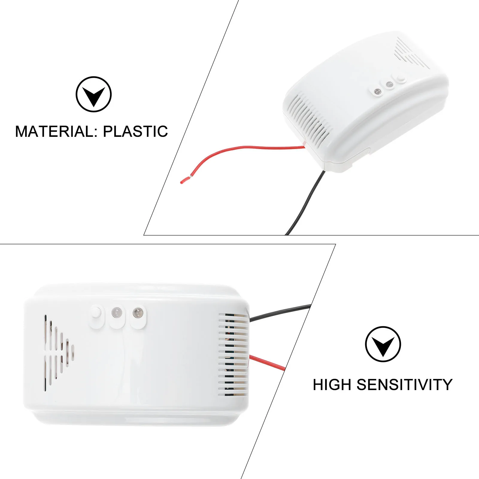 Sensor de fugas de gas natural Alarma de alta sensibilidad para vehículos Rv Seguridad duradera Natural