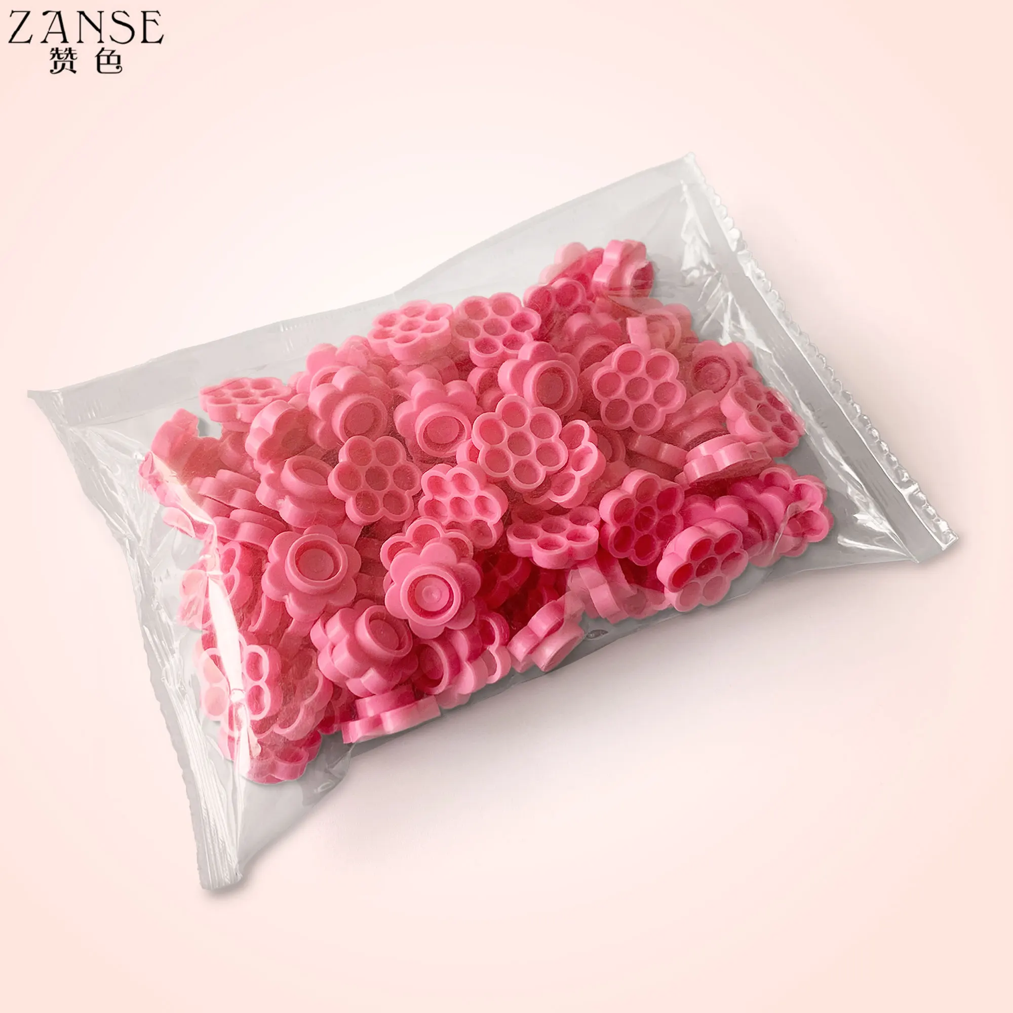 100 stücke Einweg Pflaume-förmigen Kleber Tasse Wimpern Extensions Werkzeuge Kleber Container Pigment Halter Kleber Tablett Kosmetik Make-Up-Tools