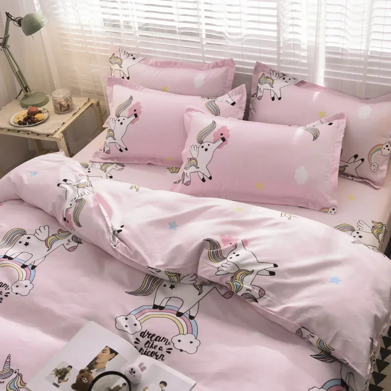 Aloe Vera Cotton Bedding Covers Four psc Set Cartoon Children's Bedding Covers Set King Size Set Comforter Bedding Sets