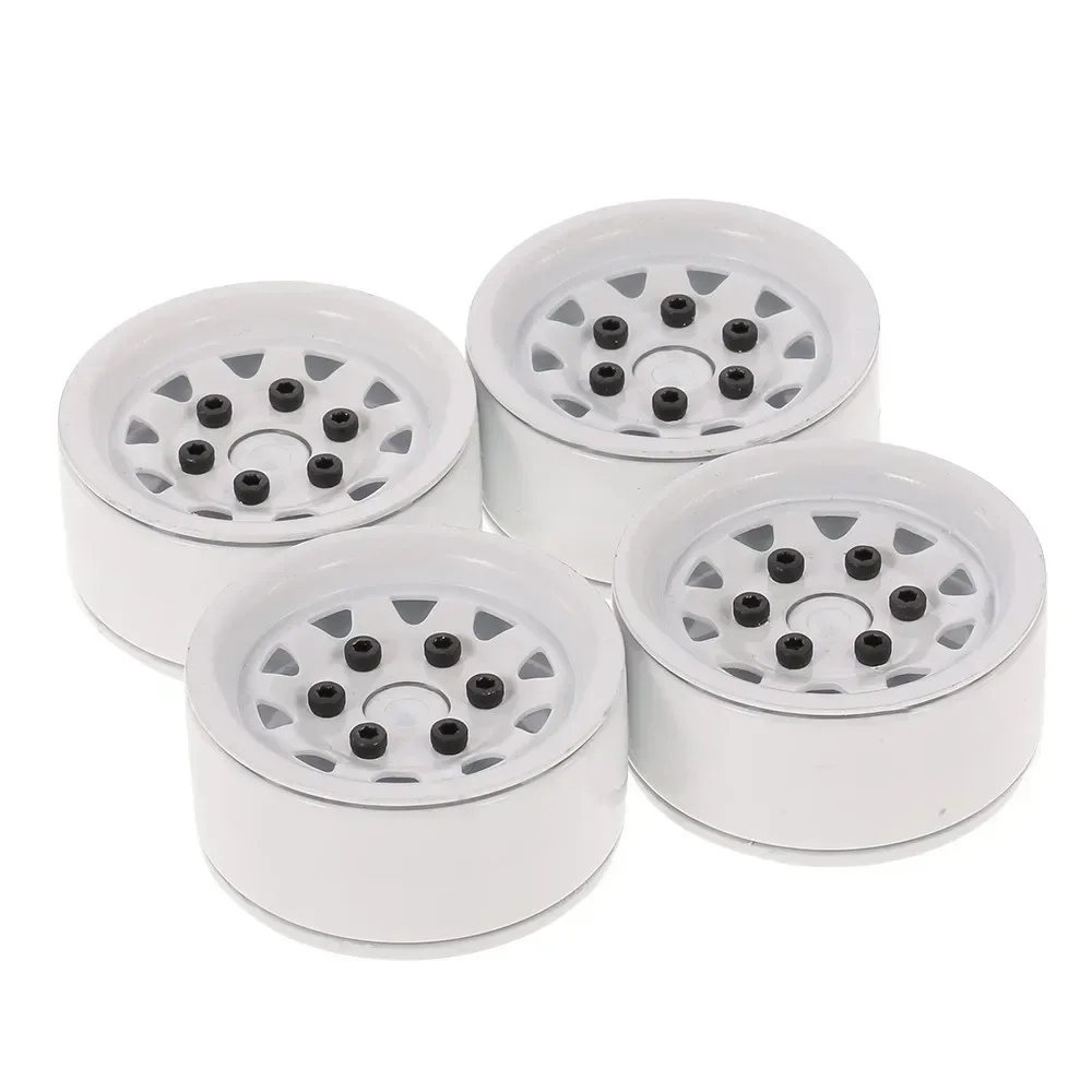 4pcs High Quality Metal Alloy 1.9in Wheel Rim Beadlock for 1/10 Trxs HSP Redcat Tamiya Axial SCX10 D90 Hpi 4WD RC Crawler Car