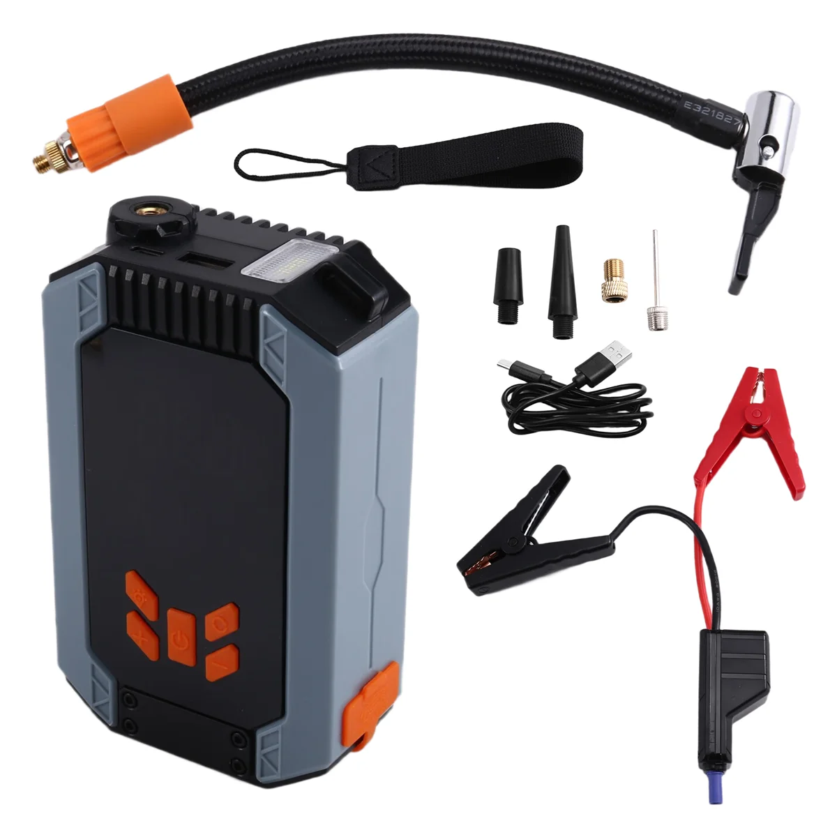 مضخة هواء محمولة للقفز والسيارة 150 رطل لكل بوصة مربعة ضاغط هواء قوة البنك الداعم جهاز السيارة منفاخ إطارات السيارات