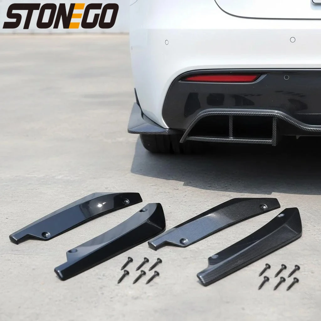 

Car Front Rear Bumper Lip Spoiler Diffuser Splitter Scratch Protector Carbon Fiber Side Skirt Extension