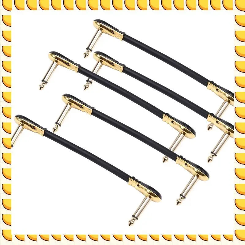 BAAU Device Connects Wire Double Flat Head Anaerobic Audio Line Pedal Instrument Jack Plug Instrument Jack Plug 15CM