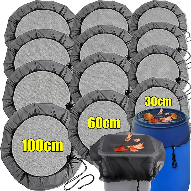 Filet de protection anti-insectes pour baril de pluie 100/60/30cm, filtre pour réservoir d'eau de pluie, couvercle en maille pour collecteur d'eau, housses pour seaux à eau