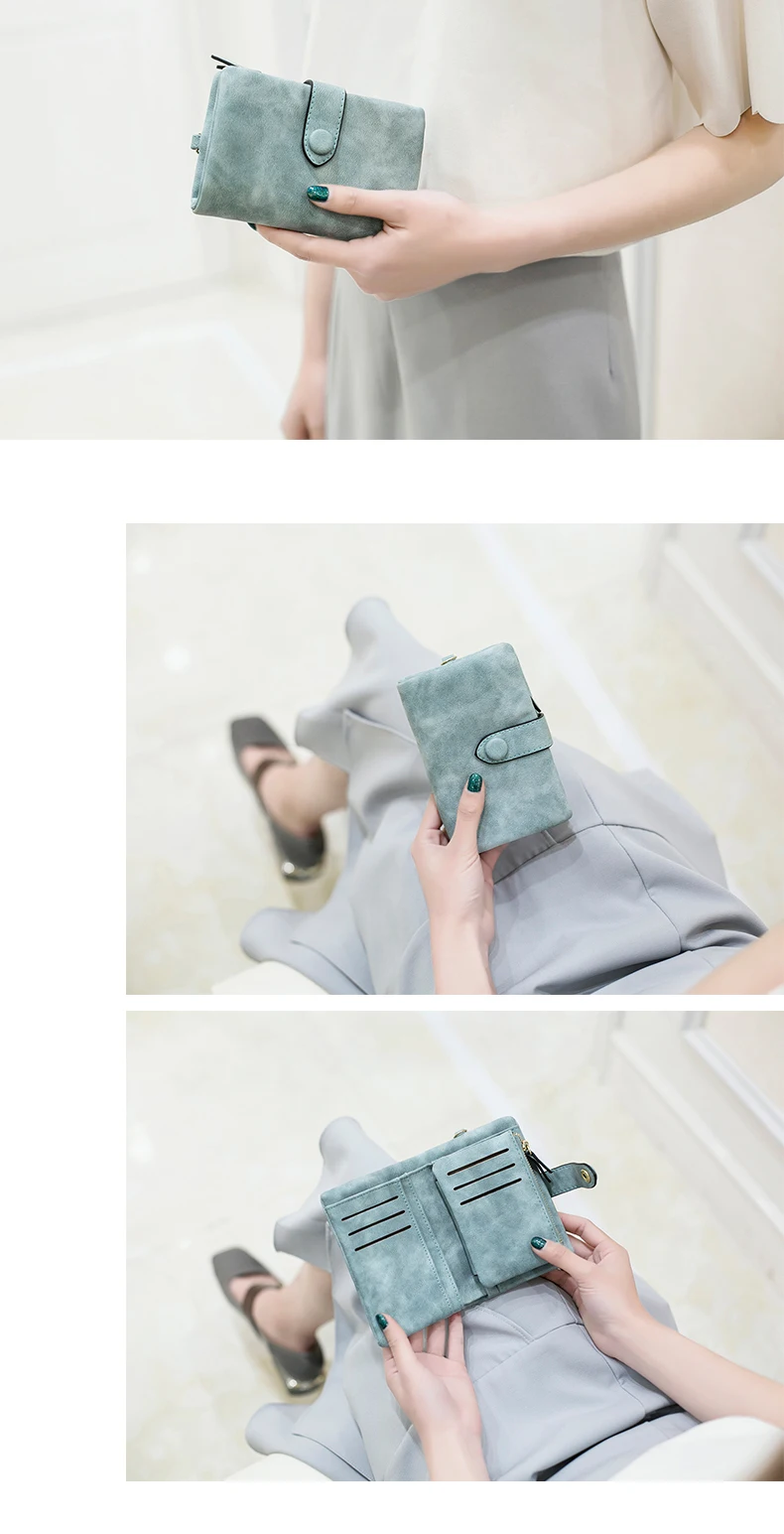 MIYIN 2024 Neue Brieftasche frauen Kurze Koreanische Nette Schnalle Doppel Rabatt Multi Karte Ändern Handtasche – Detail 11