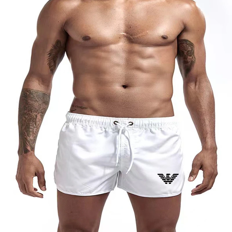 

Men's Beach Shorts Bodybuilding Fashion Men Gyms Fitness Sport Shorts Summer Casual Slim Cool Male Quick Dry Board Shorts Trunks