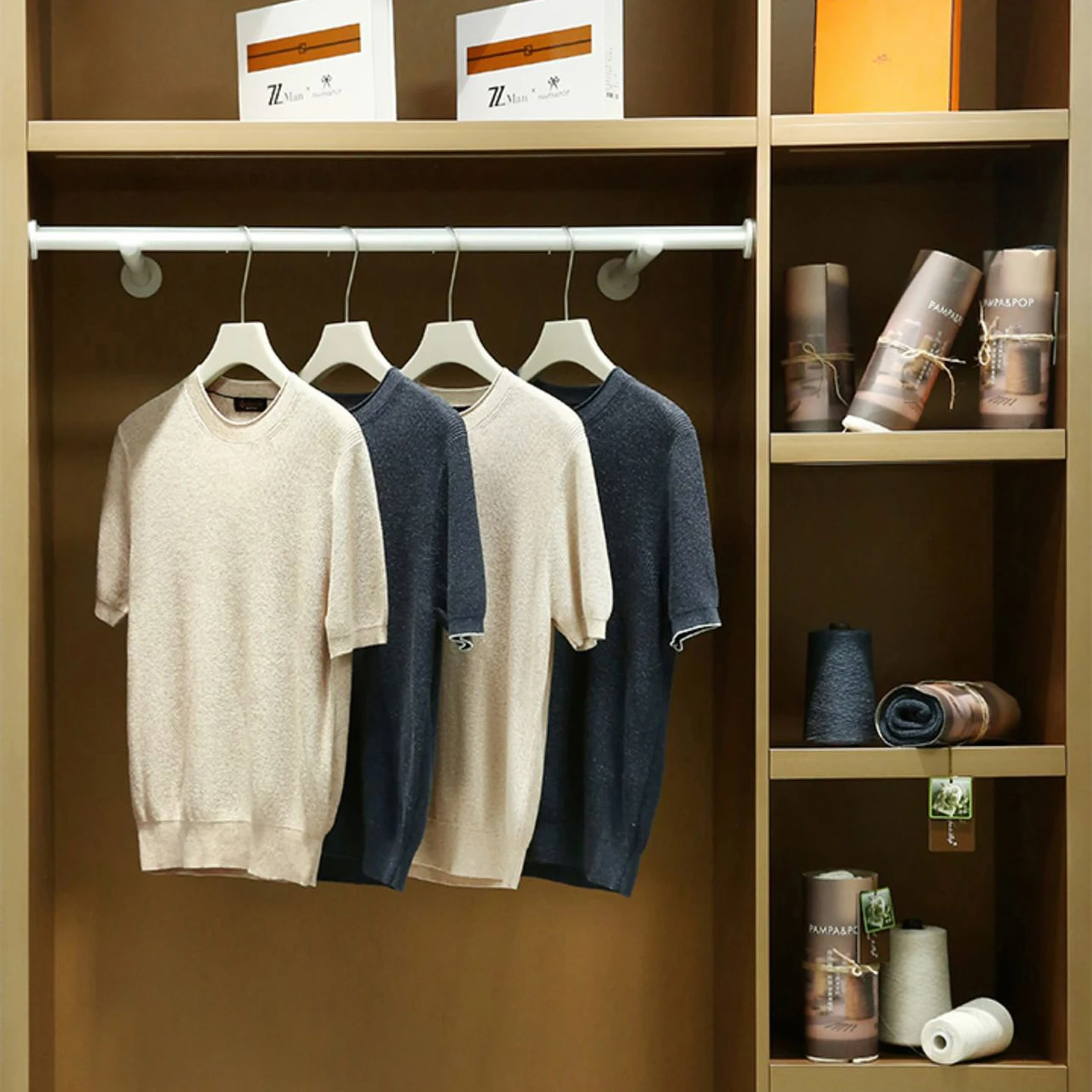 

Luxury Handpied! High-end Linen Lyocell Double Breathable Cool! Summer Men Hollow Knitted ort Sve T-irt