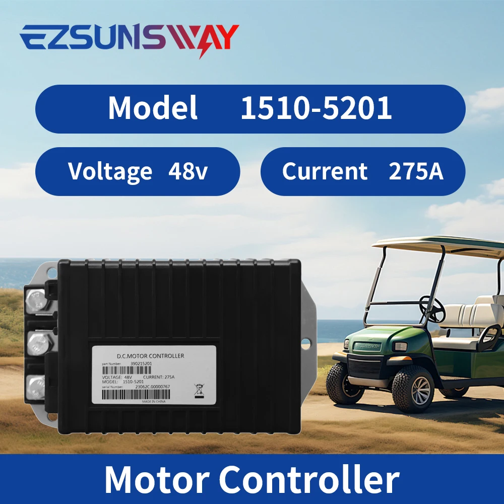 

48V 250A Golf Cart Speed Controller for Curtis Club Car DS Precedent 1999-2019 Golf Cart Replace# 1510A-5250 1510-5201