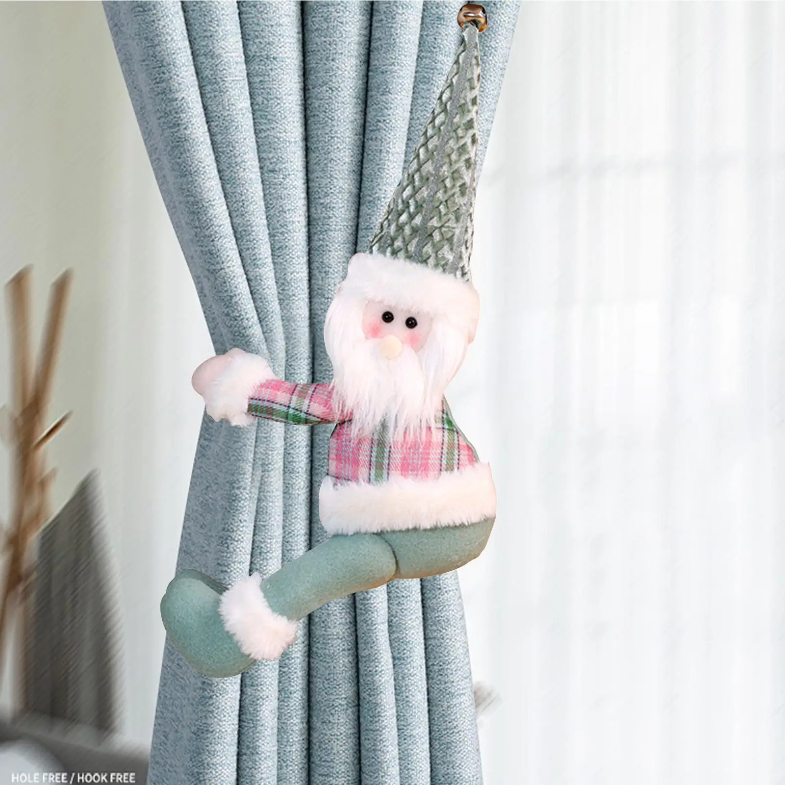 Tie Backs Snowman Gnome Drapery Buckles Christmas Drape Buckles For Home Bedroom Living Room Bathroom Nursery Dorm Hotel