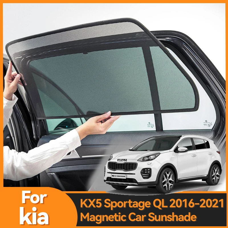 Untuk Kia KX5 Sportage 4 QL 2016-2021 Pelindung Kerai Mobil Magnetik Bingkai Kaca Depan Tirai Belakang Jendela Samping Pelindung Matahari