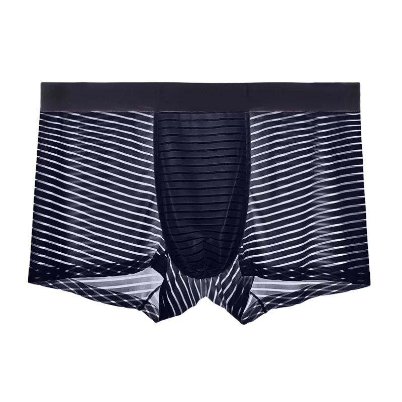 

5PCSMesh antibacterial modal men's underwear, men's ice silk seamless four-corner pants, thin seamless summer breathable flat-co