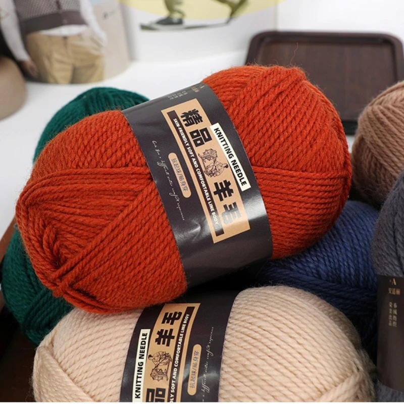 100g 4 Ply Soft Wool Yarn Crochet Knitting Yarn For Handmade Craft Sweater Shawl Hat Bag Doll Bouquet DIY Wool Blended Yarn