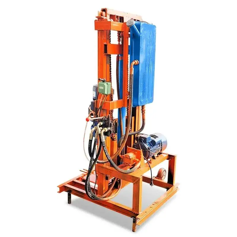 

Индивидуальная 100-метровая портативная буровая установка для водяных скважин, электрическая мини-гидравлическая портативная домашняя легкая буровая установка