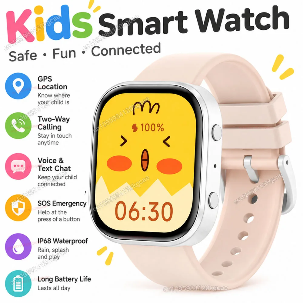 New Smart Watch For Kids Games 1.88'' HD Touch Screen Heart Rate Sleep Monitor Alarm Clock Game Partner Birthday Gifts Boys H10