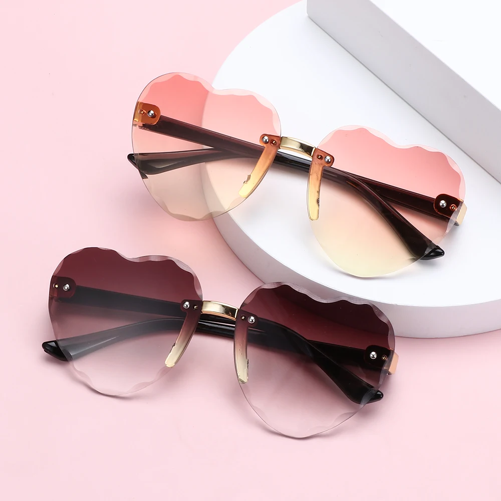 1-8T Eyewear Party/Photography Outdoor Glasses UV 400 Protection Children Sunglasses Heart-shaped Sun Glasses Kids Sunglasses