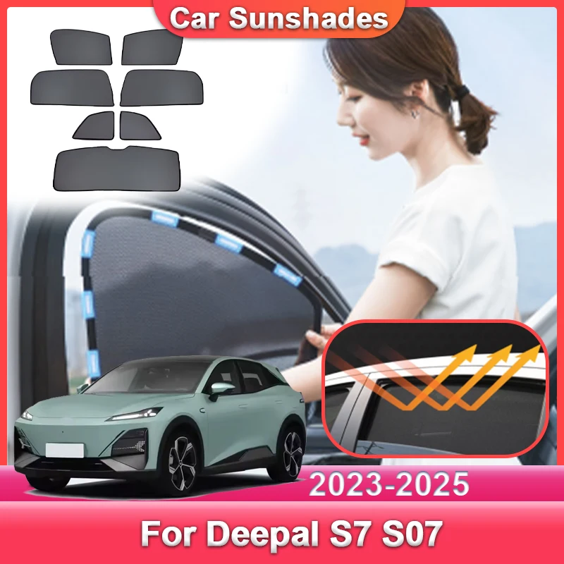 

Боковой автомобильный солнцезащитный козырек для Shenlan Deepal S7 S07 2023 2024 2025 Светоблокирующий солнцезащитный козырек с сеткой для конфиденциальности, защита от ультрафиолета, автозапчасти