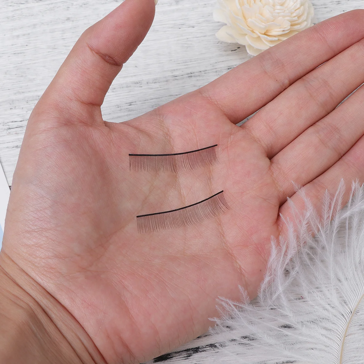 Outils d'extension de cils, faux cils naturels longs et épais, Imitation faite à la main, facile à appliquer, confortable pour la pratique, 5 pièces