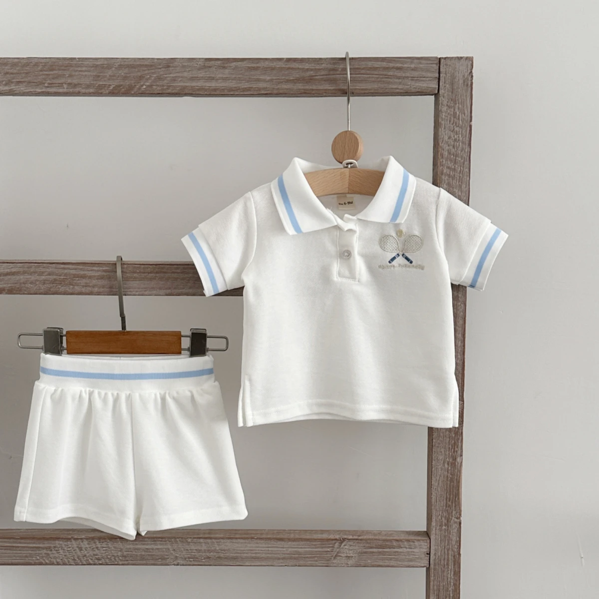 

Toddler Baby Boy Girl Sporty Style Embroidery Outfits Short Sleeve T-shirt Tops Shorts Set Infant Summer Clothers 0-3Y